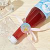 Brass Wax Seal Stamp with Wood Handle AJEW-WH0412-0329-5