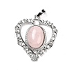 Natural Rose Quartz Pendants G-I322-04P-12-2