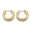 Brass Huggie Hoop Earrings X-KK-S356-347A-NF-2
