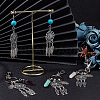 6Pcs 6 Style Turquoise & Obsidian & Rose Quartz & Lapis Lazuli & Tiger Eye & Amethyst Keychain KEYC-NB0001-25-3