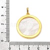 Rack Plating Carved Natural White Shell Pendants SH-CBA69D1-05G-3
