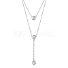 SHEGRACE 925 Sterling Silver Tiered Necklaces JN958A-1