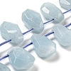 Natural Aquamarine Beads Strands G-Z040-A09-01-1