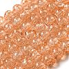 Spray Painted Crackle Glass Beads Strands CCG-Q001-6mm-05-1