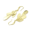 Rack Plating Brass Leaf Dnagle Earrings KK-C029-11G-2