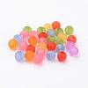Transparent Frosted Acrylic Beads X-PL723M-2
