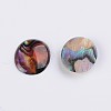 Oval Abalone Shell/Paua Shell Cabochons S-SSHEL-K002-12mm-03-2