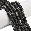 Natural Larvikite Beads Strands G-C280-B06-8mm-1