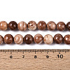 Natural Wood Lace Stone Wooden Jasper Beads Strands G-T143-30A-03-4