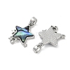 Natural Paua Shell Star Pendants KK-U043-22P-01-2