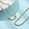 Brass Flat Ball Chain Necklaces for Women NJEW-U035-01G-3