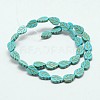 Synthetical Dyed Turquoise Leaf Bead Strand G-P084-14mm-03I-2