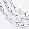 3.28 Feet Handmade 304 Stainless Steel Paperclip Chains X-STAS-F230-15P-2