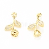 Brass Micro Pave Cubic Zirconia Charms KK-P228-42G-2