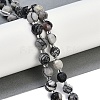 Natural Black Netstone Beads Strands G-G182-B32-03-2