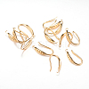 Brass Earring Hooks Rhinestone Settings KK-R037-07KC-1