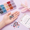 585Pcs 15 Style Spray Painted Crackle Glass Beads Strands CCG-YW0001-05-9