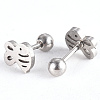 201 Stainless Steel Barbell Cartilage Earrings EJEW-R147-22-3
