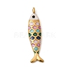 304 Stainless Steel Enamel Pendants STAS-B128-52G-06-1