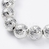 Electroplated Natural Lava Rock Beads Stretch Bracelets BJEW-G623-01S-8mm-2