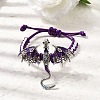 Pterosaur Alloy Enamel & Rhinestones Link Bracelets BJEW-A165-01A-1