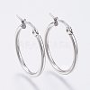 Tarnish Resistant 304 Stainless Steel Hoop Earrings X-EJEW-F105-10P-1