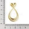 Rack Plating Brass Micro Pave Clear Cubic Zirconia Pendants KK-H474-19G-06-3