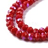 Electroplate Opaque Solid Color Glass Beads Strands EGLA-A034-P1mm-L04-3