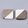 Resin & Walnut Wood Cabochons RESI-S358-A-90G-2