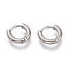 Tarnish Resistant 201 Stainless Steel Huggie Hoop Earrings EJEW-L256-05L-P-1