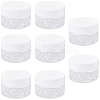 8Pcs Transparent Plastic Empty Portable Facial Cream Jar CON-CP0001-015A-1