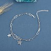 925 Thai Sterling Silver Multi-Strand Anklets AJEW-BB60877-A-4