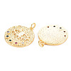 Rack Plating Brass Micro Pave Colorful Cubic Zirconia Pendants KK-N233-189B-01-3