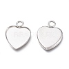 Tarnish Resistant 304 Stainless Steel Pendant Cabochons Settings for Fashion Jewelry STAS-M283-01P-A-2