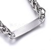 304 Stainless Steel ID Bracelet BJEW-O168-06P-3