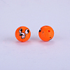 Printed Round Silicone Focal Beads SI-JX0056A-147-1