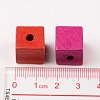 14MM Mixed Color Cube Natural Wood Beads X-TB115Y-4