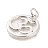 Brass Micro Pave Cubic Zirconia Pendants with Shell KK-H527-26P-2