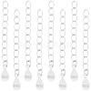 10Pcs 925 Sterling Silver Twisted Extender Chains STER-BBC0008-99-1
