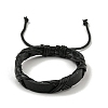 Adjustable PU Leather & Waxed Braided Cord Bracelets BJEW-F468-15-2