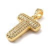 Brass Micro Pave Cubic Zirconia Pendants KK-E061-03G-20-2
