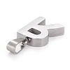 Non-Tarnish 304 Stainless Steel Letter Pendants STAS-H127-R-P-3