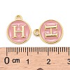 Golden Plated Alloy Enamel Charms ENAM-S118-07H-3