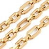 201 Stainless Steel Oval with Square Link Chains CHS-H118-16G-1