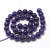 Natural Amethyst Beads Strands X-G-R446-10mm-21-2