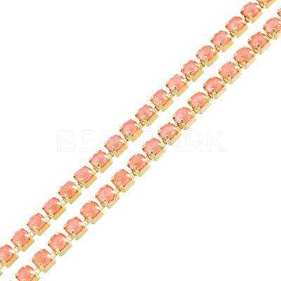 Brass Rhinestone Strass Chains CHC-N017-003B-B03-1