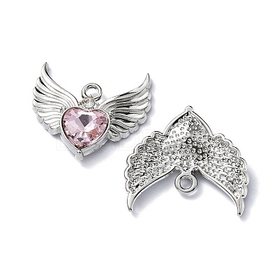 Rack Plating Alloy Glass Pendants FIND-YW0001-85B-1