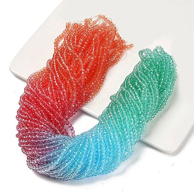 Transparent Painted Glass Beads Strands DGLA-A034-T4mm-A11-1