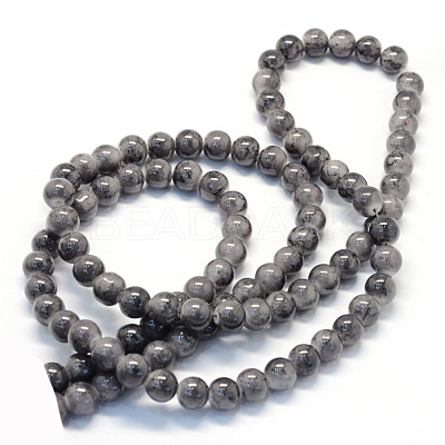 Baking Paint Glass Round Bead Strands X-DGLA-Q019-8mm-66-1