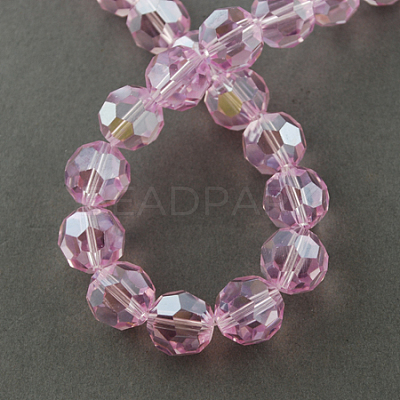 Electroplate Glass Bead Strands X-EGLA-R015-4mm-9-1